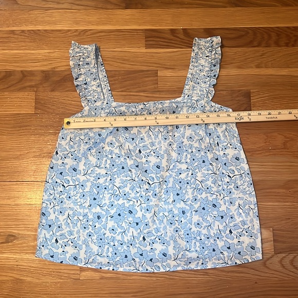 Lush Light Blue Floral Tank Top‎ size large - Picture 3 of 8